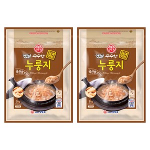 오뚜기옛날 구수한 끓여먹는 누룽지, 3kg, 2개