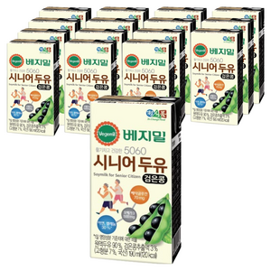 베지밀 5060 시니어 두유 검은콩, 190ml, 16개
