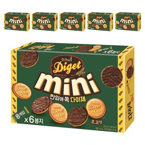 닥터유 한입에 쏙 다이제 미니 초코맛, 234g, 6개