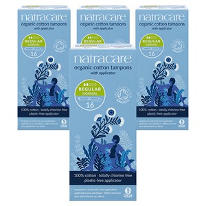 나트라케어 탐폰 어플리케이터, 16개입, 레귤러, 4개