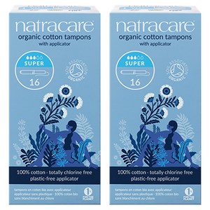 나트라케어 수퍼 탐폰 어플리케이터 체내형생리대, 16개입, 슈퍼, 2개