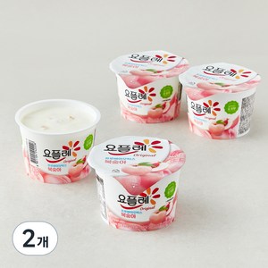 요플레 오리지날 복숭아 4p, 720g, 2개