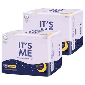 잇츠미 유기농 입는 오버나이트, 대형, 4개입, 2개