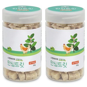 STANDBYME 스탠바이미 동결건조 안심트릿 간식, 닭가슴살, 55g, 2개