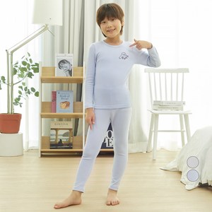 롤리트리 아동용 소프트웜 포근 후라이스 프린트 내의 상하세트