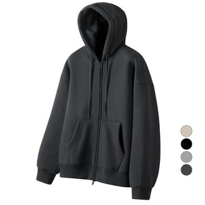 네이븐 남녀공용 오버핏 기모 후드집업 N19HZ