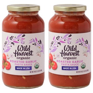 와일드하베스트 유기농 로스티드 갈릭 파스타 소스, 680g, 2개