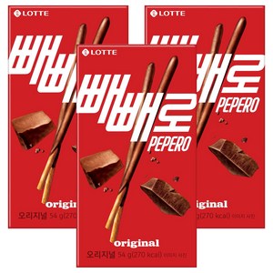빼빼로 초코, 54g, 3개