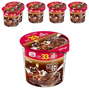 첵스초코 오곡 컵 시리얼, 40g, 6개