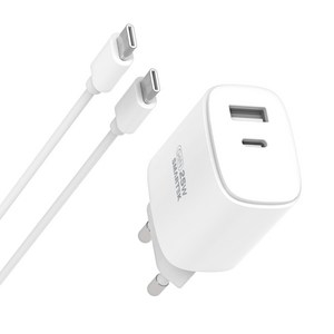 스마텍 GAN PD 25W 고속충전 2포트 충전기 + C타입 케이블 세트 STQC-GD25 CT