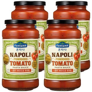 폰타나 나폴리 뽀모도로 토마토 파스타소스, 600g, 4개