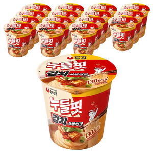 누들핏 김치사발면맛 37.5g, 16개