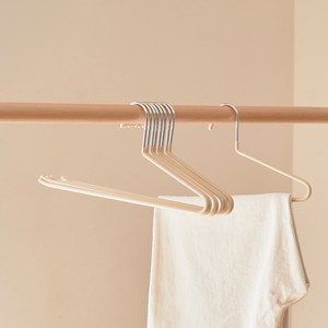 진심감성 논슬립 바지걸이, 베이지, 10개