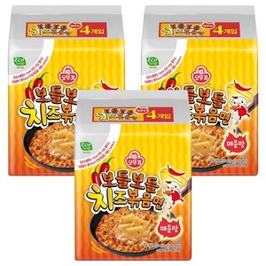 오뚜기 보들보들 치즈볶음면 매운맛 130g, 12개, (4개입 X 3팩)