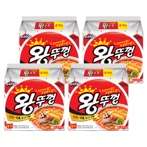 왕뚜껑 봉지라면 130g, 16개, (4개입 X 4팩)