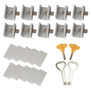 파라디 창문 안전 잠금장치, 혼합색상, 10세트