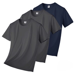 엠씨티 남녀공용 냉감 통기성 기능성 드라이 라운드 쿨링 반팔 티셔츠 3장 세트