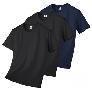 엠씨티 남녀공용 냉감 통기성 기능성 드라이 라운드 쿨링 반팔 티셔츠 3장 세트