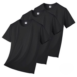 엠씨티 남녀공용 냉감 통기성 기능성 드라이 라운드 쿨링 반팔 티셔츠 3장 세트