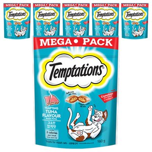 템테이션 고양이 스낵, 고소한 참치맛, 160g, 6개