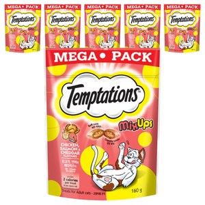 템테이션 고양이 스낵, 혼합맛(닭고기/연어..., 160g, 6개