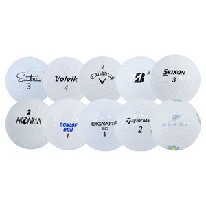 토탈 유명브랜드 혼합 골프공 로스트볼 1등급 42.67cm, 화이트(랜덤발송), 1개입, 10개