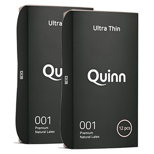 Quinn 001 울트라씬 초박형 콘돔, 12개입, 2개