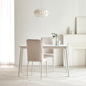 스칸디아 몬테 포세린 통세라믹 식탁 2인용 1200 + 의자2p 세트 방문설치