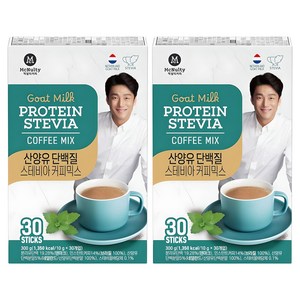 맥널티커피 산양유 단백질 프로틴 스테비아 커피믹스, 10g, 30개입, 2개