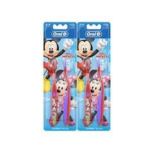 오랄비 스테이지스 미키마우스 영유아 칫솔 2단계, 랜덤 발송, 2개입, 2개