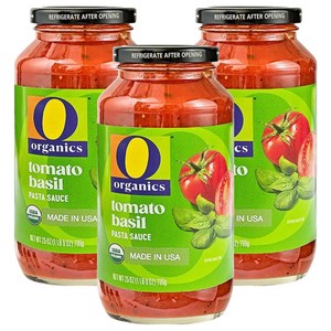오오가닉 토마토 바질 파스타소스, 709g, 3개