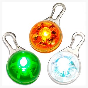 딩동펫 반려견 LED 라이트 인식표 클립형, 오렌지 + 그린 +..., 16g, 1세트