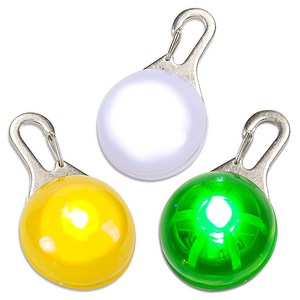 딩동펫 반려견 LED 라이트 인식표 클립형, 화이트 + 옐로우 ..., 16g, 1세트