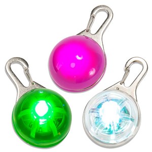 딩동펫 반려견 LED 라이트 인식표 클립형, 핑크 + 그린 + ..., 16g, 1세트