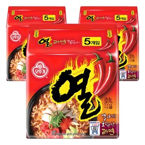 오뚜기 열라면, 15개, (5개입 X 3팩)