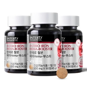 인테로 철분 헤마 Hema - 부스터 45g, 90정, 3개