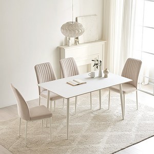 스칸디아 몬테 포세린 통세라믹 식탁 4인용 1400 + 의자4p 세트 방문설치