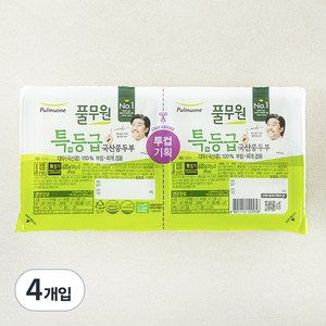 풀무원 특등급 국산콩 두부 부침찌개 겸용, 300g, 4개입