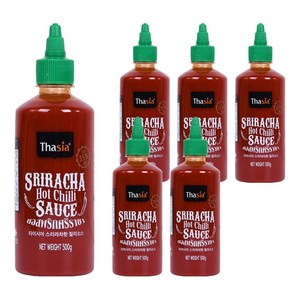 타이시아 스리라차 핫 칠리소스, 500g, 6개