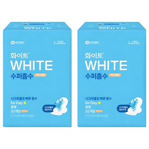 화이트 수퍼흡수 맥시 슬림 생리대 날개형