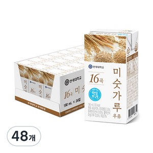 연세우유 16곡 미숫가루 우유, 48개, 190ml