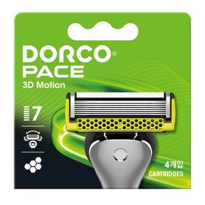 도루코 페이스 3D 모션 7중 면도날, 4개입, 1개