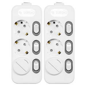 써지오 개별 멀티탭 3구 DH-2039-RT + 안전커버 랜덤발송 1p