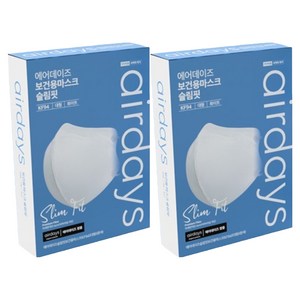 에어데이즈 슬림핏 보건용 마스크 대형 KF94, 50개입, 화이트, 2개