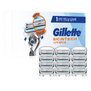 질레트 정품 스킨텍 면도날, 12개입, 1개