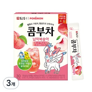 담터 포켓몬 콤부차 납작복숭아, 5g, 30개입, 3개