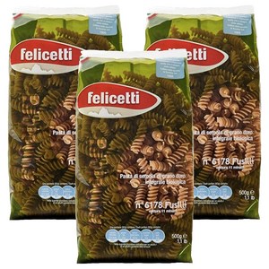 펠리체티 유기농 통밀 푸질리, 500g, 3개