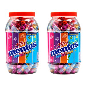 츄파춥스 미니 멘토스 뉴레인보우 100p, 1kg, 2개