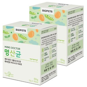 바이오펫츠 강아지 영양제, 30회분, 장건강/유산균, 2개