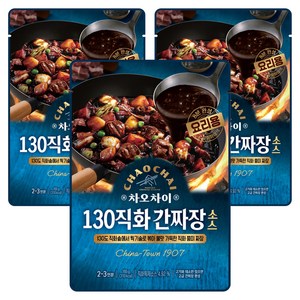 차오차이 130직화 간짜장소스, 165g, 3개